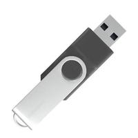 USB-stick geïsoleerd op een witte achtergrond foto