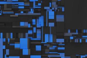 abstracte 3D-weergave met chaotische rechthoeken foto