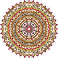 abstracte achtergrond met een kleurrijk mandalapatroon. anti-stress therapie patronen foto
