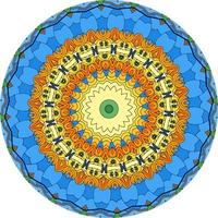 mandala achtergrond met geweldige kleuren. ongebruikelijke bloemvorm. oosterse., anti-stress therapie patronen. geweven ontwerpelementen foto