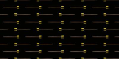 naadloze patroon van houten tandenborstels met reflectie op een zwarte achtergrond. foto