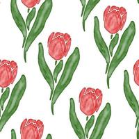 tulp aquarel patroon naadloos foto