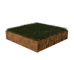 natuurlijke bodem gras podium geïsoleerd op een witte achtergrond foto