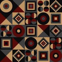 neo geometrisch patroon. moderne abstracte stijl. kastanjebruine en zandvoorwerpen foto
