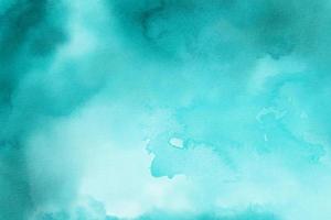 turquoise aquarel achtergrond, groenblauw textuur foto