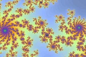 mooie zoom in de oneindige wiskundige mandelbrot set fractal. foto