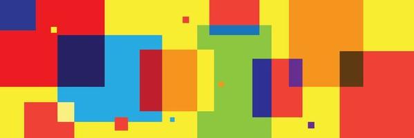 abstracte sjabloon met opvallende kleurrijke vierkante elementen. gelaagde geometrische vierkanten voor creatief achtergrondontwerp foto