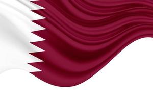 qatar vlag realistisch zwaaien voor ontwerp op onafhankelijkheidsdag of andere nationale feestdag .qatar nationale dag, qatar onafhankelijkheidsdag, 18 december. foto