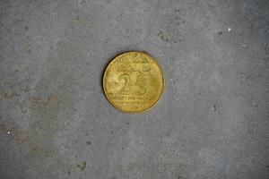 25 paise gouden munt afbeelding hd. foto