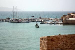 acre Israël 12 augustus 2018 oude havenstad in het westen van Galilea. foto