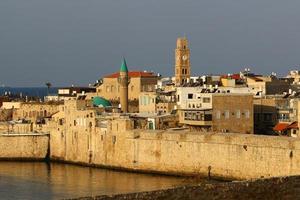 acre Israël 18 januari 2020. de oude havenstad Akko in het noordwesten van Israël aan de Middellandse Zee. foto
