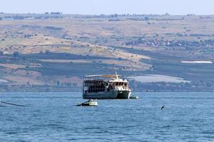 tiberias israel 8 mei 2020. lake Kinneret is een zoetwatermeer in het noordoosten van Israël. foto