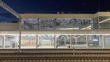 Moskou, Rusland - 20 juli 2022 stadslandschap met uitzicht op het treinstation van Vostochny foto