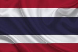 3d vlag van Thailand Aan kleding stof foto