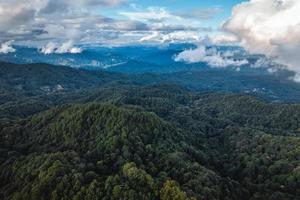 landschap visie Aan hoog groen heuvel foto