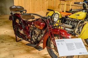 sinsheim, Duitsland - mai 2022 rood motor motorfiets Indisch sc foto