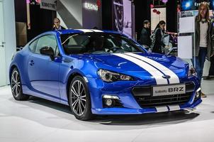 frankfurt - sept 2015 subaru brz gepresenteerd op iaa international foto