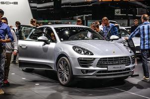 Frankfurt - september 2015 porsche macan s gepresenteerd Bij iaa internationaal foto