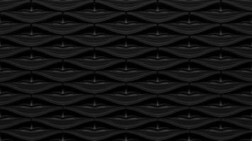luxe zwart hoog en laag hellingen muur uniekheid Aan achtergrond , met golvend reliëf patroon, 3d illustratie. foto