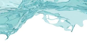 water splash op witte achtergrond 3D-rendering. foto