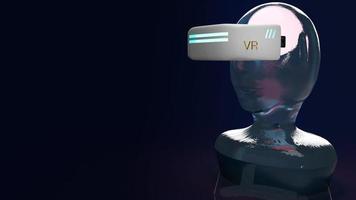 virtual reality headset it-apparatuur 3D-rendering voor technologische inhoud. foto