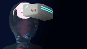 virtual reality headset it-apparatuur 3D-rendering voor technologische inhoud. foto