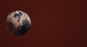 blauwe planeet 3D-rendering voor aarde dag en eco-inhoud. foto