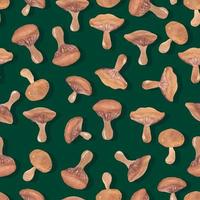 herfst waterverf champignons met golvend pet naadloos patroon geïsoleerd hand- getrokken foto