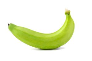 banaan Aan wit achtergrond, groen banaan foto