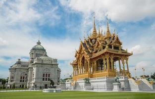 barom mangalanusarani paviljoen en ananta samakhom troon hal een van de iconisch mijlpaal van Bangkok, Thailand. foto