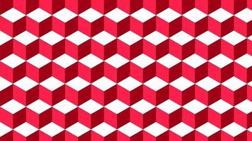 achtergrond patroon ontwerp gebruik makend van kubus geometrie dat heeft een 3d indruk en is rood foto