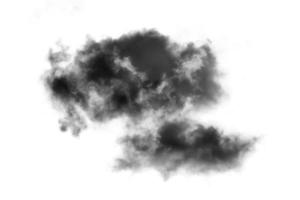 wolk geïsoleerd Aan wit achtergrond,textuur rook, borstel wolken, abstract zwart foto