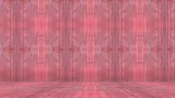 rood hout verdieping en houten muur achtergrond,leeg kamer foto