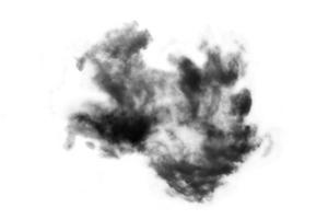 wolk geïsoleerd Aan wit achtergrond,textuur rook, borstel wolken, abstract zwart foto