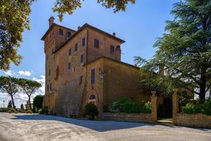 pienza, Toscane, Italië - mei 17. palazzo massaini in de buurt pienza in Toscane Aan mei 17, 2013 foto