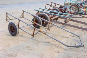 aanhangwagen voor boten Aan de strand foto