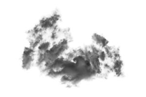 wolk geïsoleerd Aan wit achtergrond,textuur rook, borstel wolken, abstract zwart foto