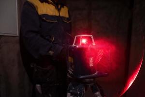 laserapparatuur op een bouwplaats foto