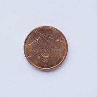 Slowaakse munt van 1 cent foto