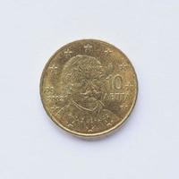 Griekse munt van 10 cent foto