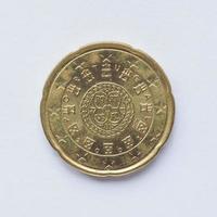 Portugese munt van 20 cent foto