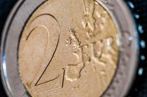 twee euro munt close-up voorkant