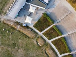 platteland en heuvels Bij landschap van Engeland, hoog hoek drone's beeldmateriaal van dunstabiel downs bedfordshire foto