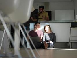 videograaf aan het werk foto