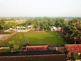 mooi antenne visie, klassiek Amerikaans voetbal stadion, west Java - Indonesië. foto