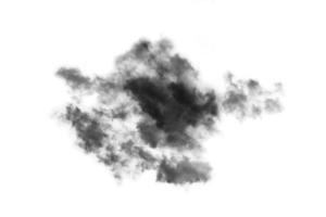 wolk geïsoleerd Aan wit achtergrond,textuur rook, borstel wolken, abstract zwart foto