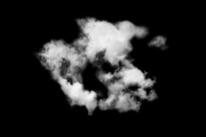 wolk geïsoleerd Aan zwart achtergrond,textuur rook, abstract zwart foto