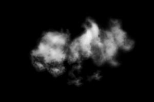 wolk geïsoleerd Aan zwart achtergrond,textuur rook, abstract zwart foto