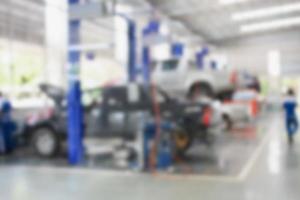 auto reparatie servicecentrum wazig achtergrond foto