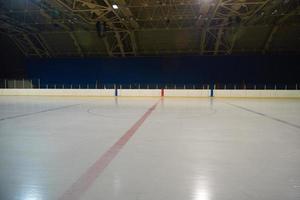 leeg ijs baan, hockey arena foto